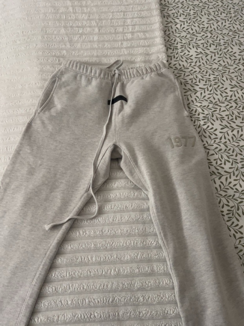 Fear of God Light Gray Sweatpants with 1977 Detail
